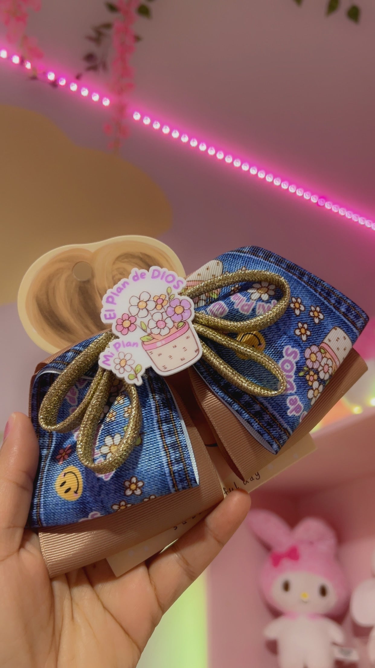 Handmade - El plan de Dios lazo (moño) corbatín