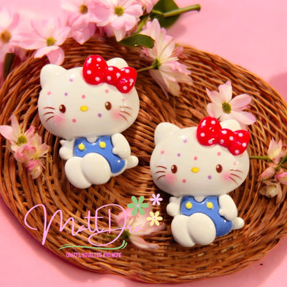 3d Resin Cat Red Bow large (1 pc)
