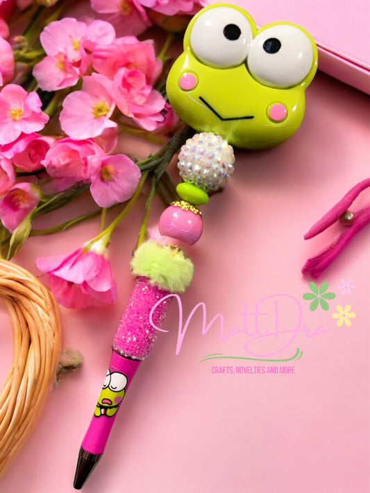 Finished beadable pen keroppi