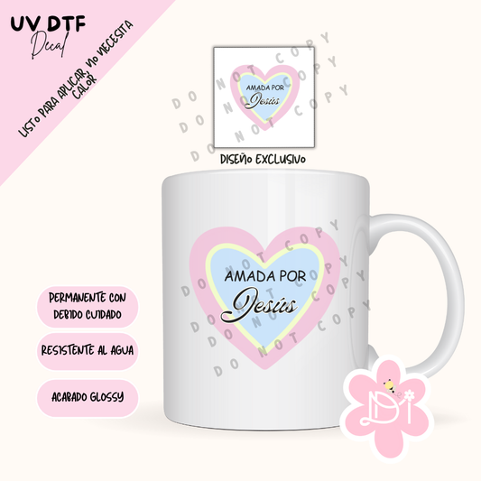 UV DTF Decal - Amada por Jesús