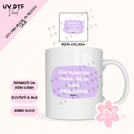UV DTF Decal - Aunque no veas
