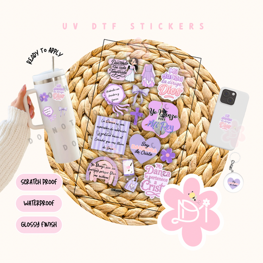 Hojas de Stickers UV DTF – Recortables y Listos para Usar-Danzoras