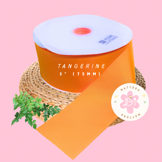 Grossgrain Ribbon 3” (75mm) Tangerine