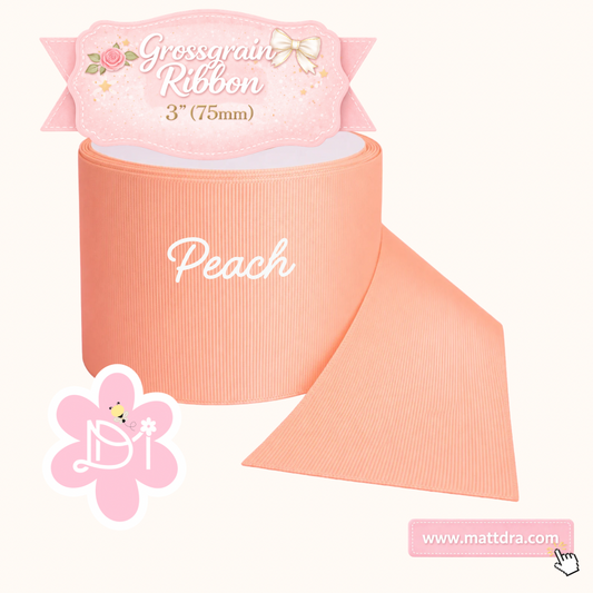 Grossgrain Ribbon 3” Peach