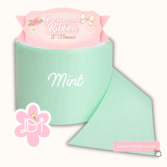 Grossgrain Ribbon 3” Mint