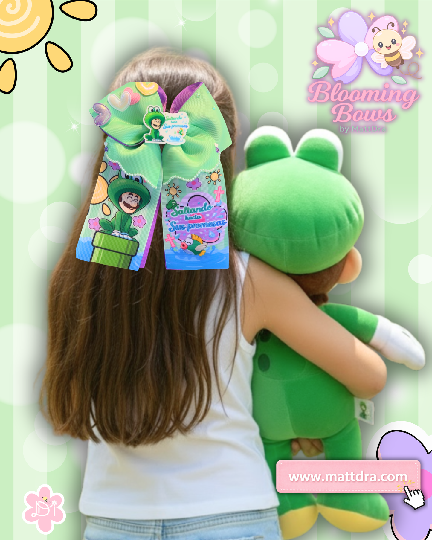 Lazo Boutique Cristiano “Saltando hacia Sus Promesas” – Handmade by Blooming Bows