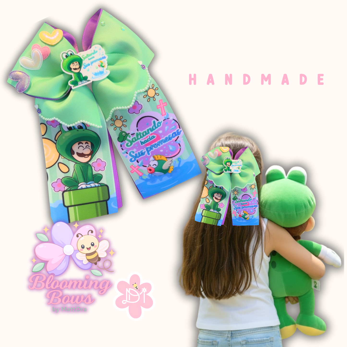 Lazo Boutique Cristiano “Saltando hacia Sus Promesas” – Handmade by Blooming Bows