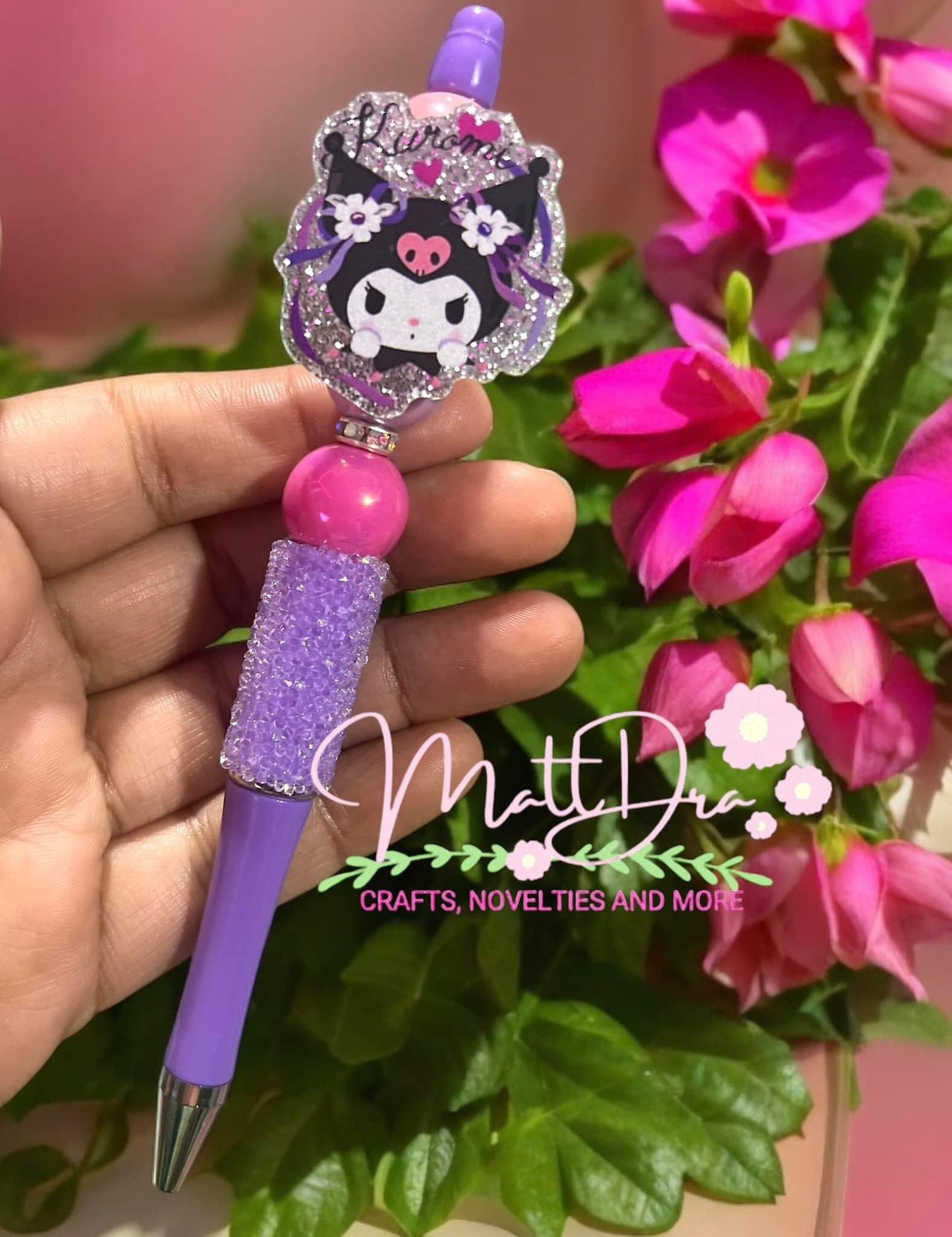 Finished beadable pen kuromi