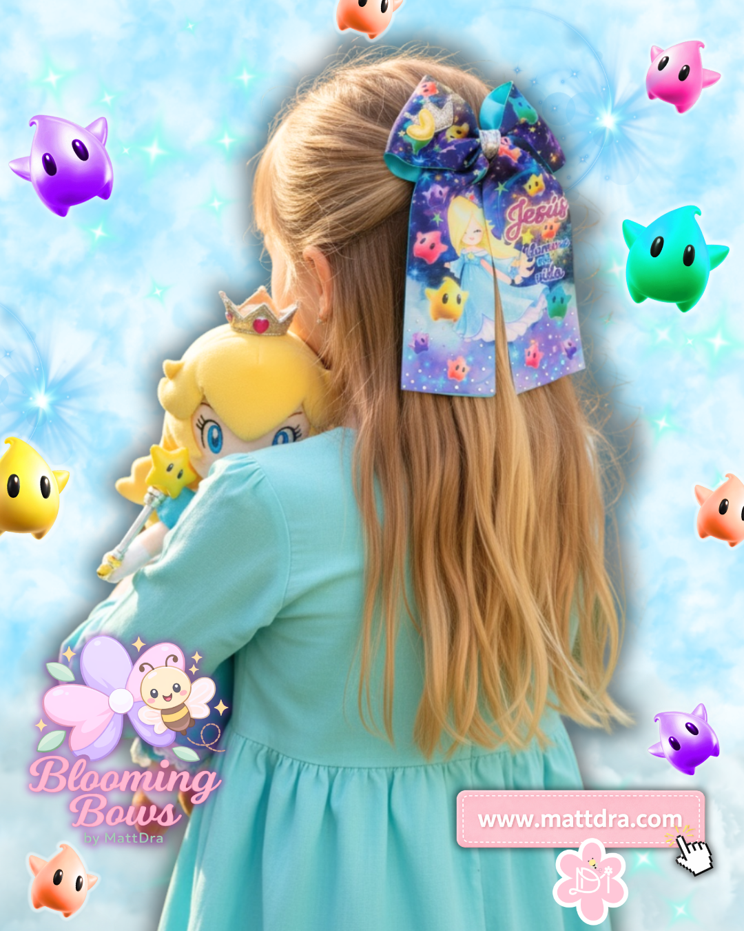 Lazo Boutique Cristiano “Jesús Ilumina Mi Vida” | Diseño Exclusivo Handmade para Niñas