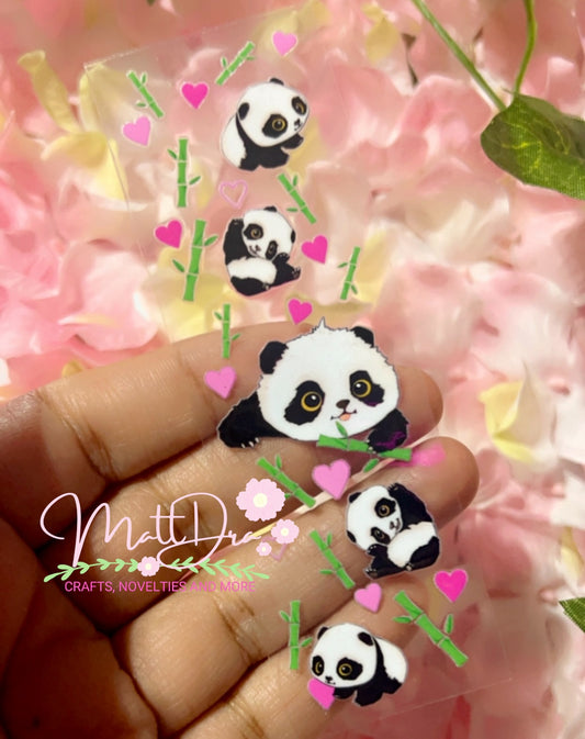 UV Dtf Pen Wraps Panda