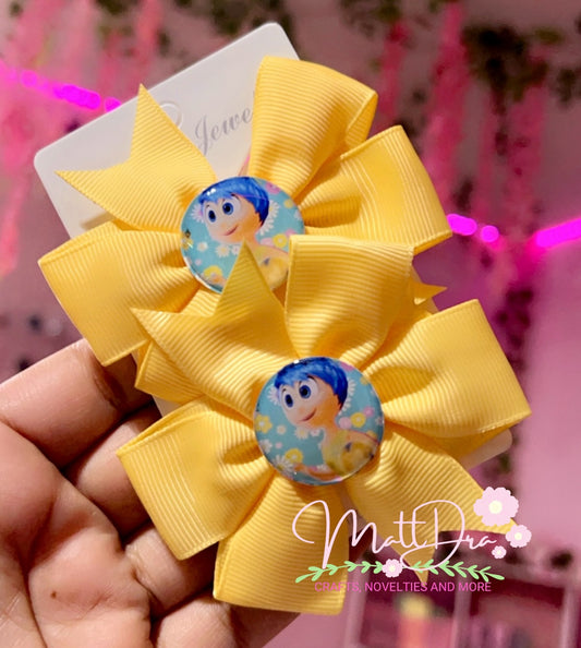 Finished Set Mini hairbows 3” aprox IJoy 💛💙