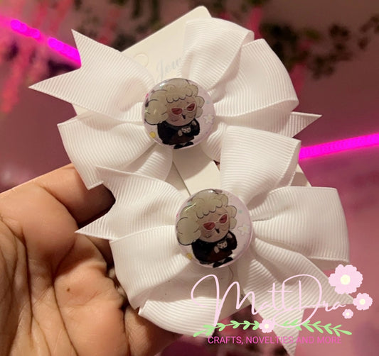 Finished Set Mini hairbows 3” aprox Inside Out 2 Nostalgia 🤍