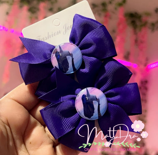 Finished Set Mini hairbows 3” aprox Inside Out 2 Ennui💜