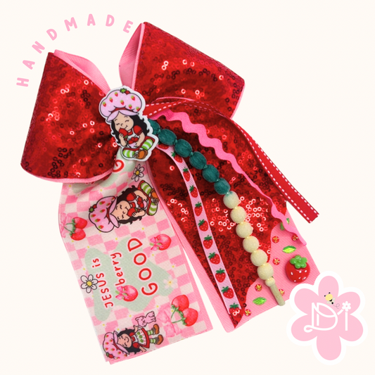 Handmade - Lazo (moño) coletero - Jesús is berry Good