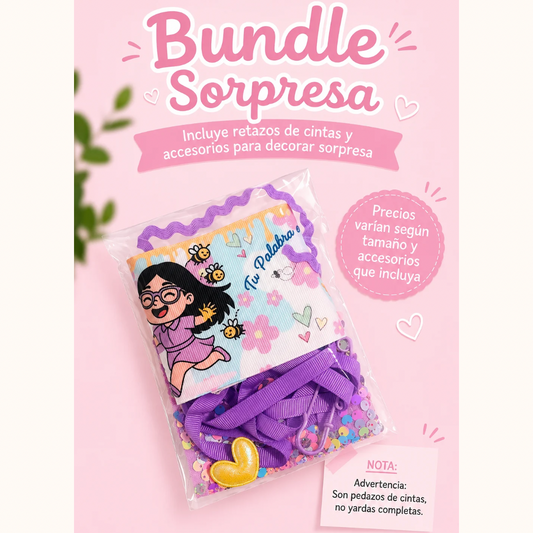 Bundle Sorpresa de Retazos de Cintas Cristianas con Accesorios para Manualidades | Tu Palabra es dulce