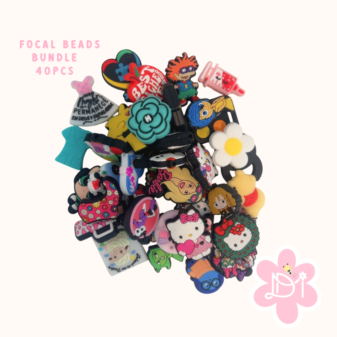 Bundle - Focal beads 40pcs mix