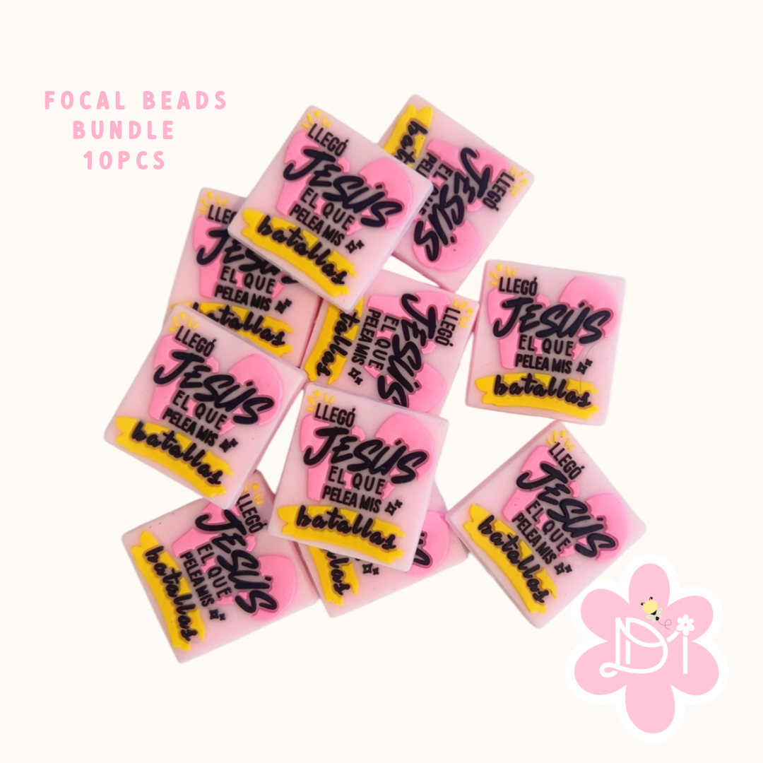Focal Beads bundle - Llegó Jesús el que pelea mis batallas - 10pcs