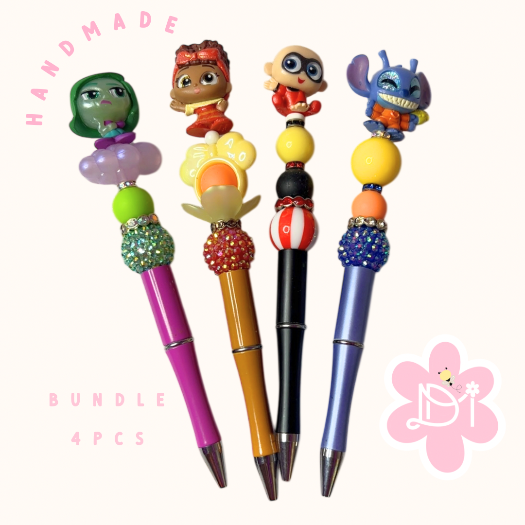 Bundle - 4pcs handmade beadable pens - Doorables