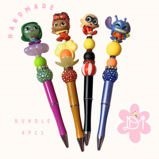 Bundle - 4pcs handmade beadable pens - Doorables