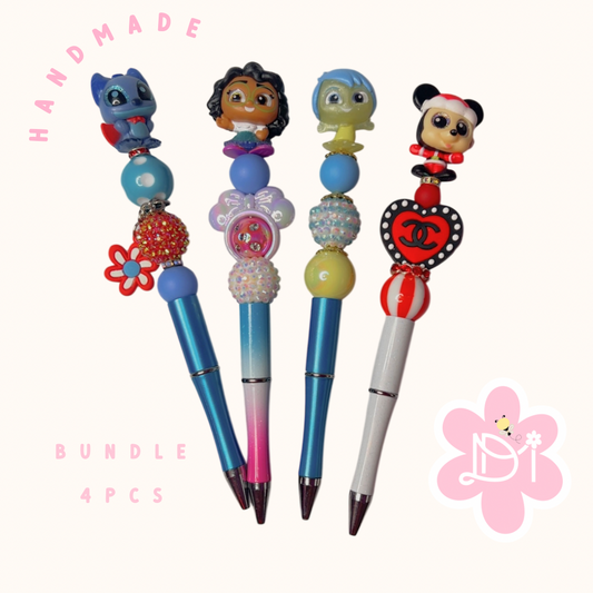 Bundle - 4pcs handmade beadable pens - doorables