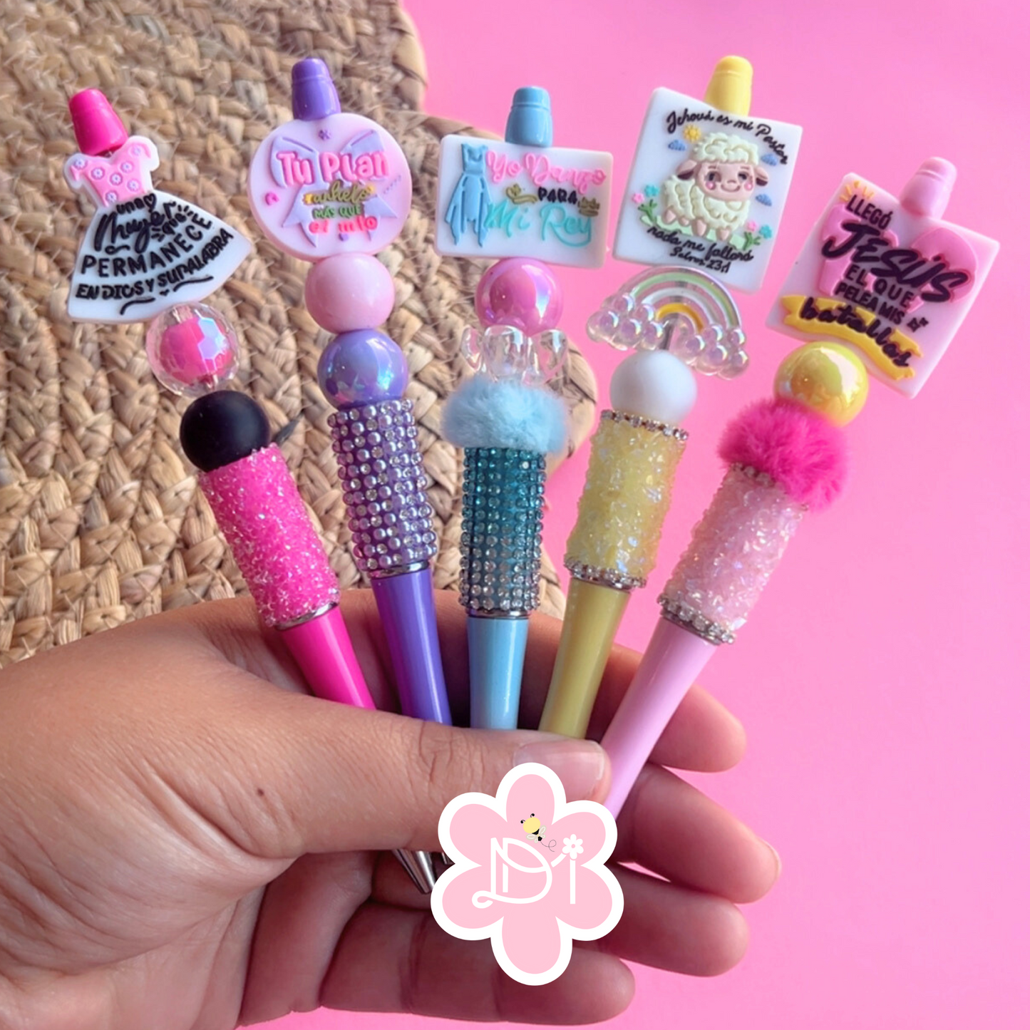 Handmade Beadable Pens Mensajes Cristianos