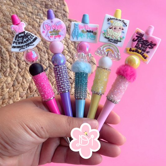 Handmade Beadable Pens Mensajes Cristianos