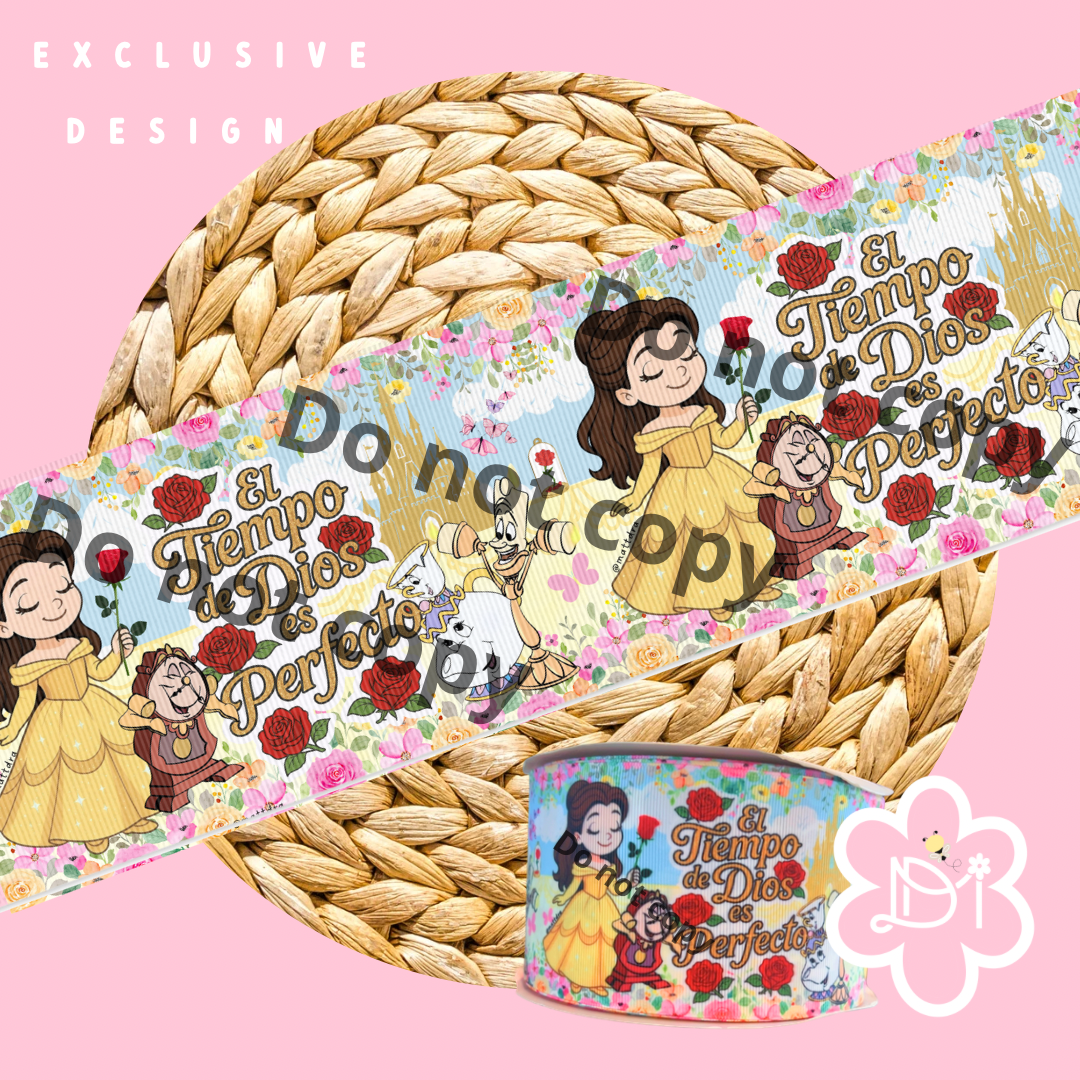 El tiempo de Dios es perfecto- 3” Ribbon - Exclusive