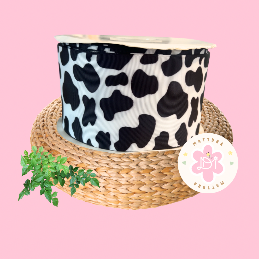 Cow Print - 3” Ribbon
