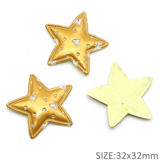 Synthetic leather stars (6 pcs)