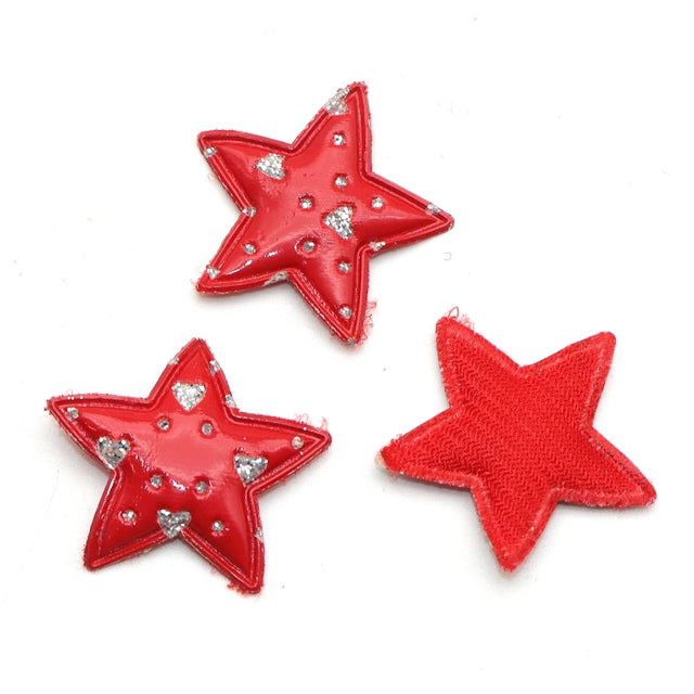 Synthetic leather stars (6 pcs)