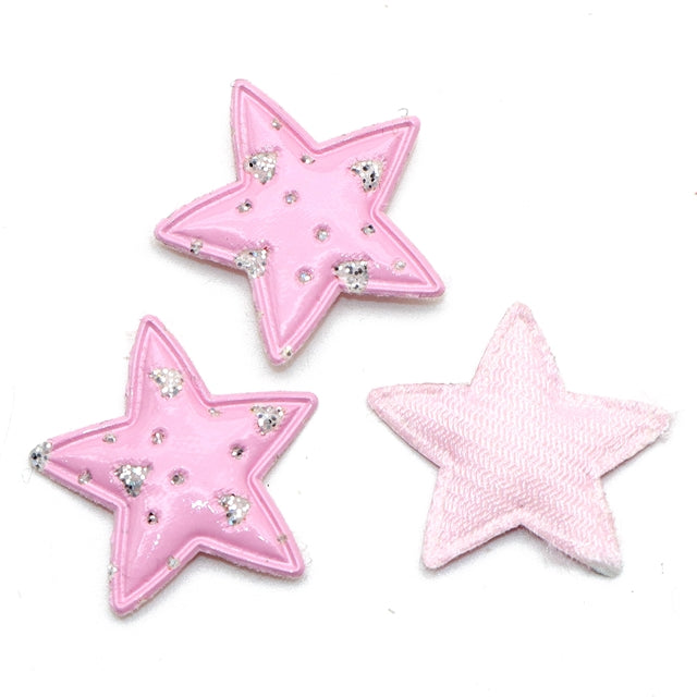 Synthetic leather stars (6 pcs)