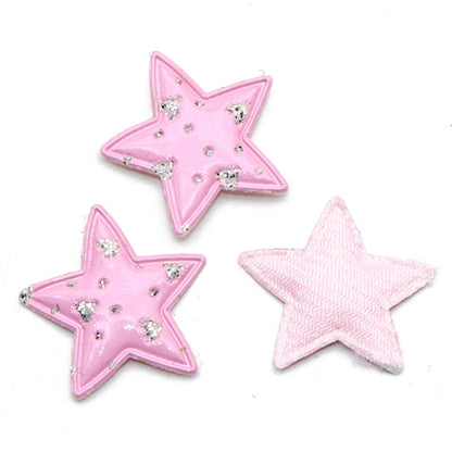 Synthetic leather stars (6 pcs)