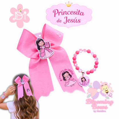 Handmade - Lazo y Pulsera Princesita de Jesús
