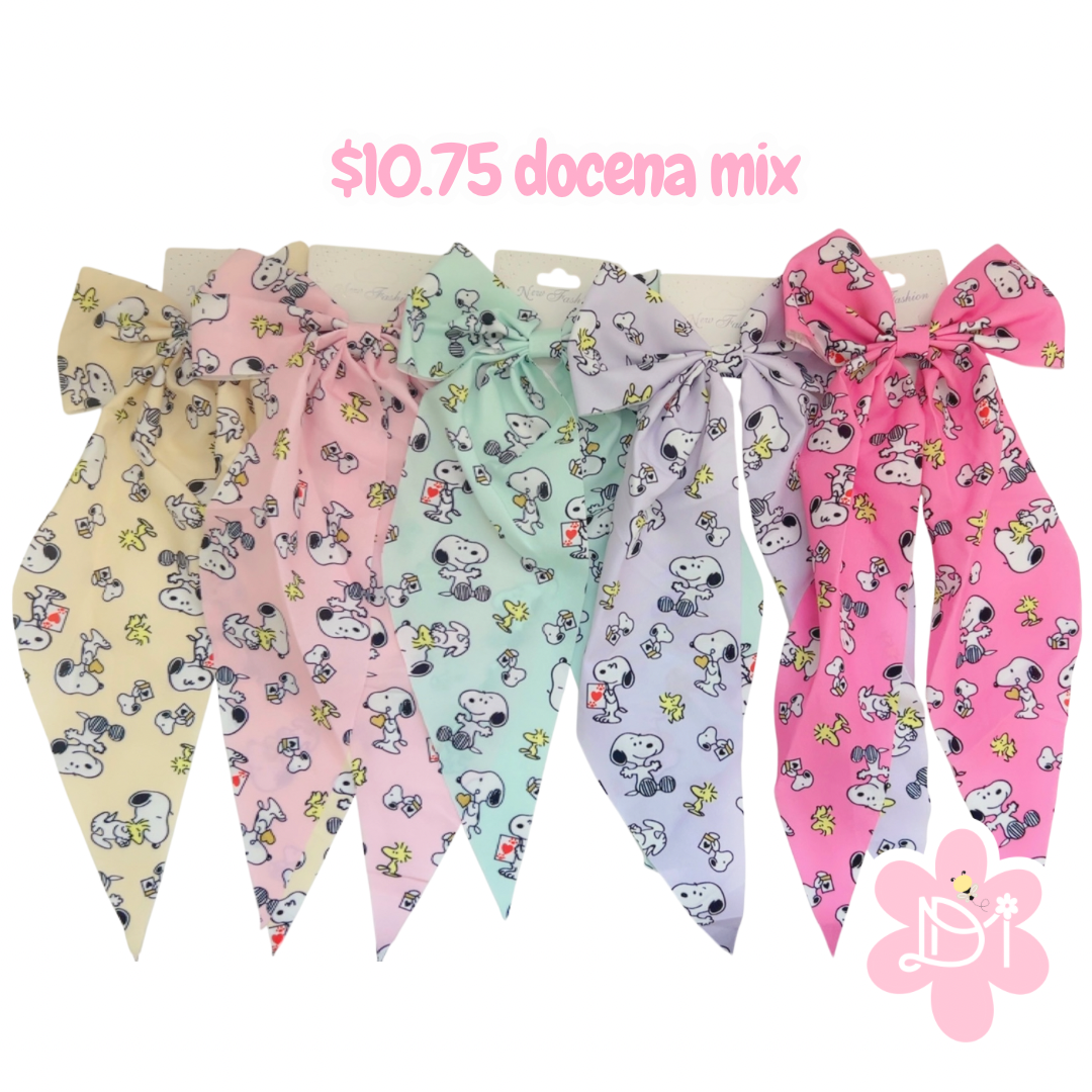 Docena Lazos Coquette Pre Fabricados - Perrito - 12 pcs mix
