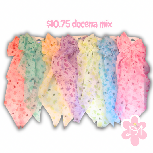 Docena Lazos Coquette Pre Fabricados - Print - 12pcs