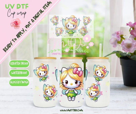 Cup Wrap Uv Dtf 16oz kitty fairy