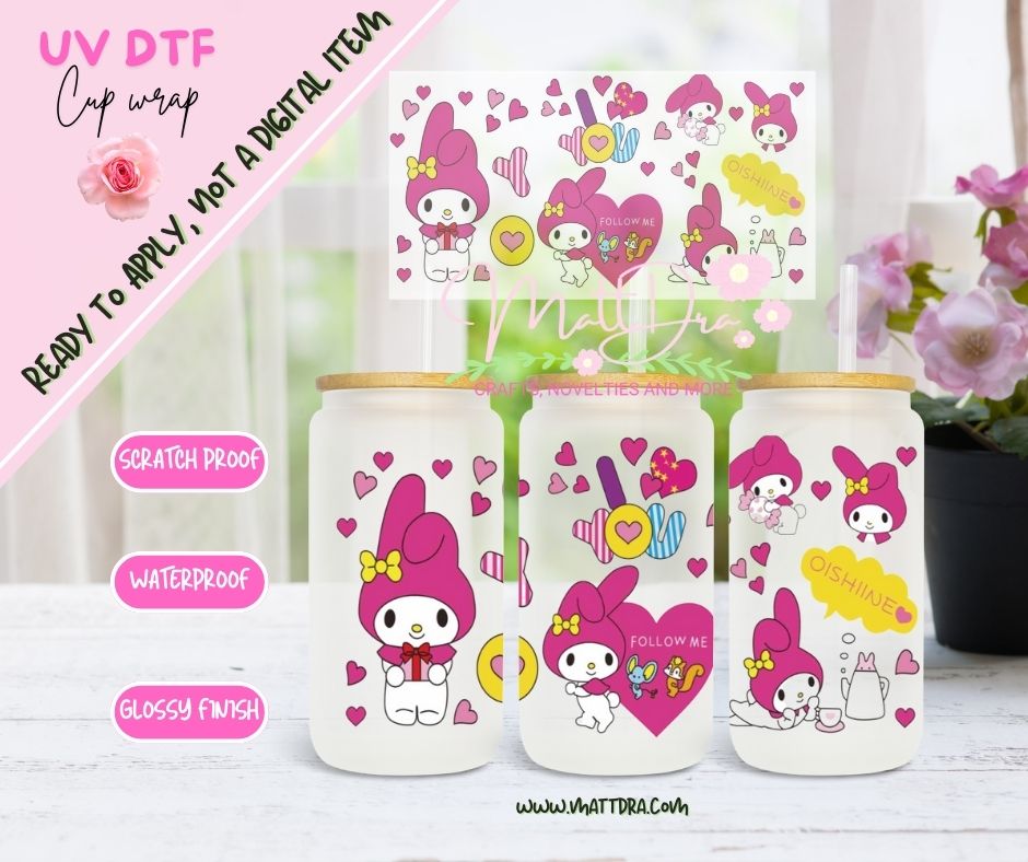 Cup Wraps Uv Dtf melody