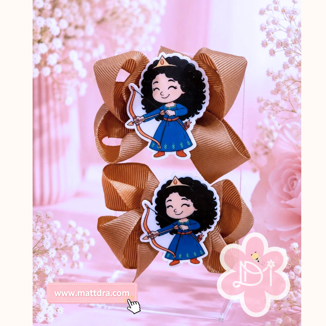 Cute Princess Archer Hair Bows - Handmade