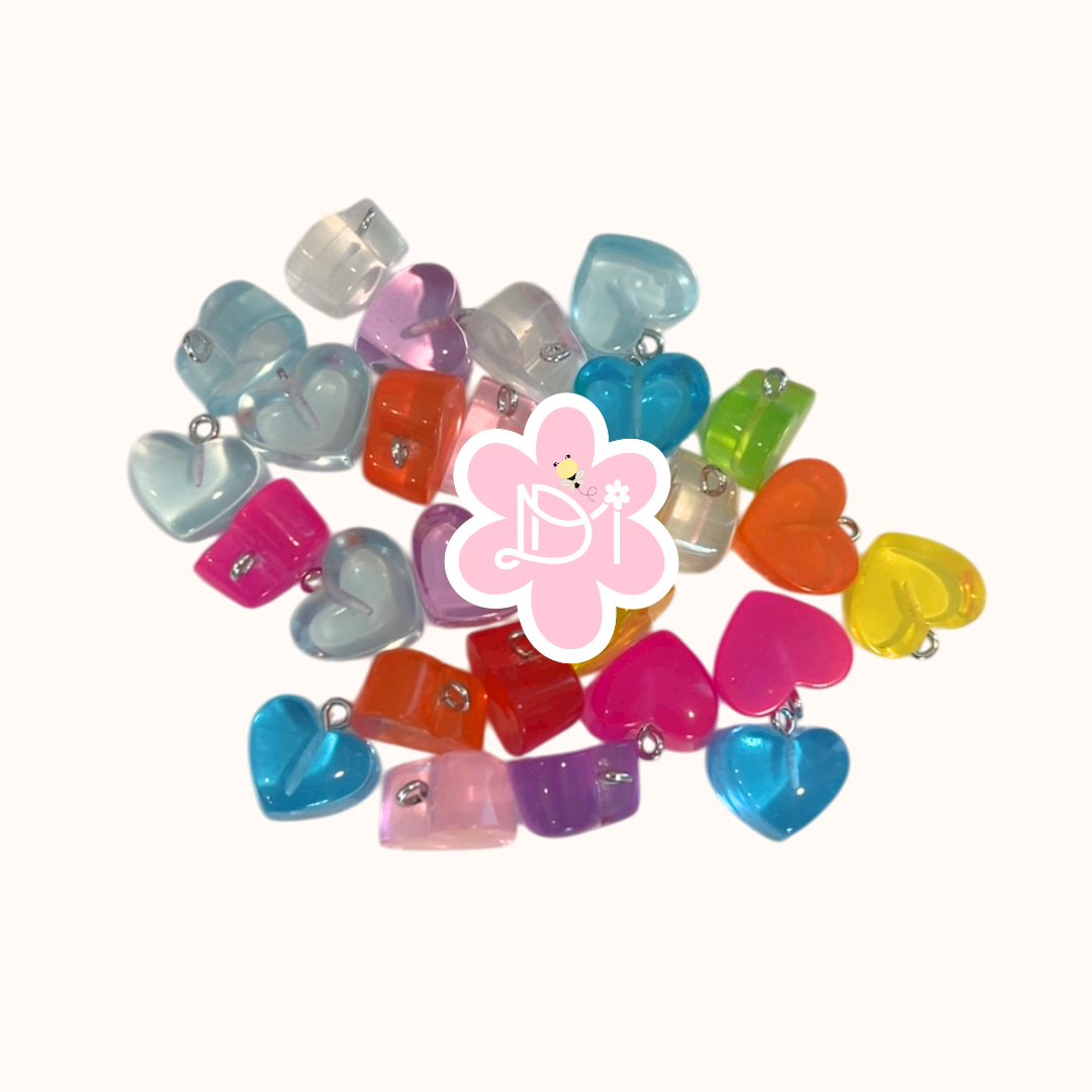 Corazones mix DiY pendants 3pcs