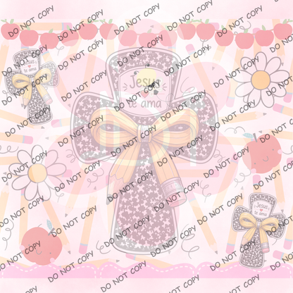 Digital Download | PNG File for 20 oz Skinny Tumbler | Jesus Te Ama Teacher Wrap | Instant Download | No Physical Item