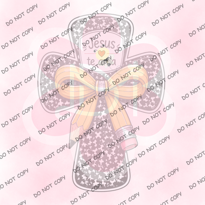 Diseño Digital Exclusivo "Jesús Te Ama" | PNG 300 DPI para Sublimación, DTF, UV DTF, Camisas, Tazas y Tote Bags