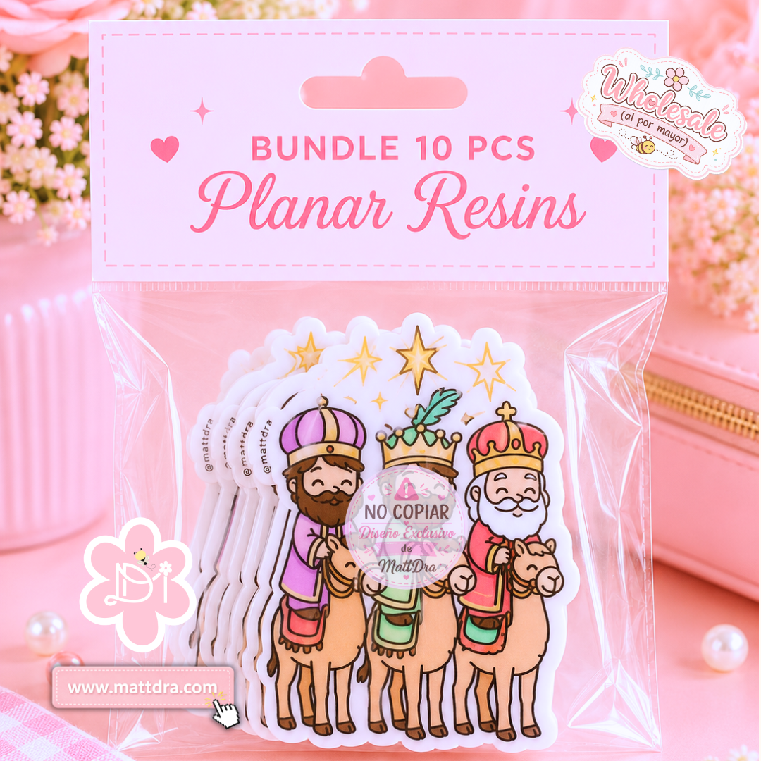 Three Wise Men Christmas Planar Resin Flatback Embellishments – 10 PCS Bundle