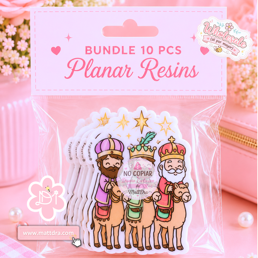 Three Wise Men Christmas Planar Resin Flatback Embellishments – 10 PCS Bundle