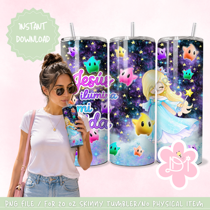 PNG Digital Design - Jesus ilumina mi vida - For Skinny Tumbler 20oz