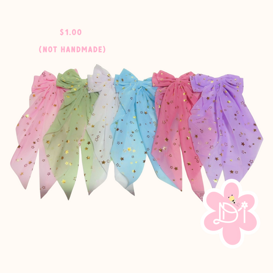 Lazos Prefabricados Estilo Coquette con Estrellitas