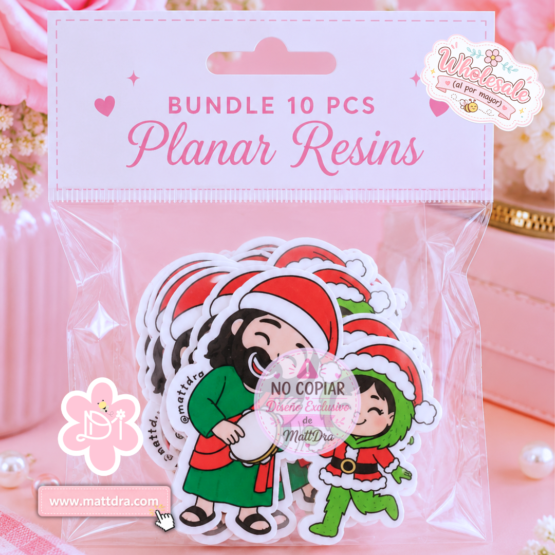 Christmas Jesus & Child Planar Resin Flatback Embellishments – 10 PCS Bundle