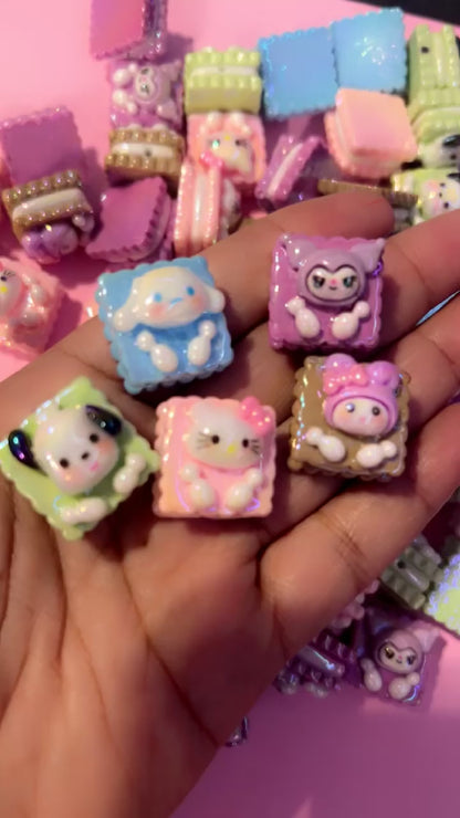 Cookies Kawaii acrylic beads (5 pcs mix)