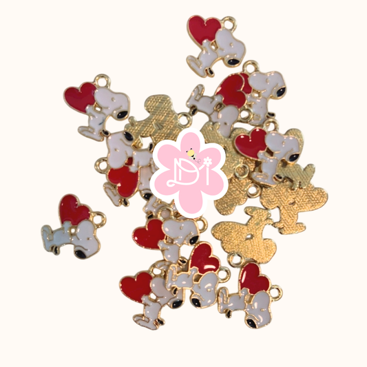 Perrito con corazón - Diy Pendants - 3pcs